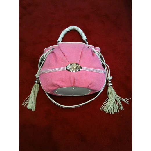 Sac Lancel Brigitte Bardot en tissu rose