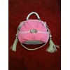 Sac Lancel Brigitte Bardot en tissu rose