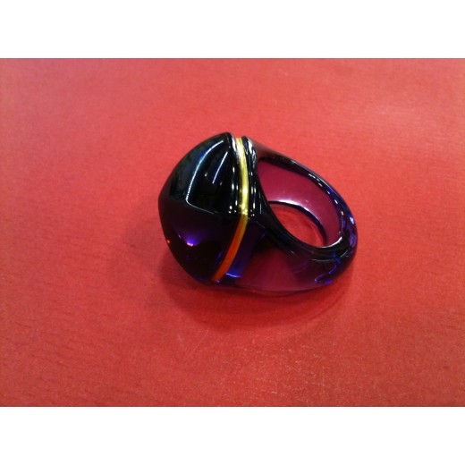 Bague Baccarat Médicis en cristal violet et or