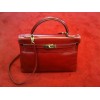 Sac Hermès Kelly 32 en cuir rouge