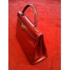 Sac Hermès Kelly 32 cm en cuir rouge