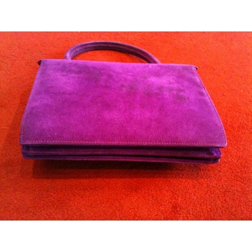 Sac Hermès vintage en daim rose