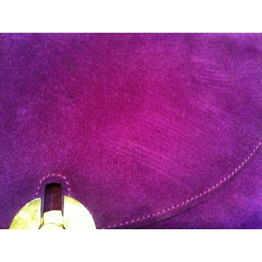 Sac Hermès vintage en daim rose