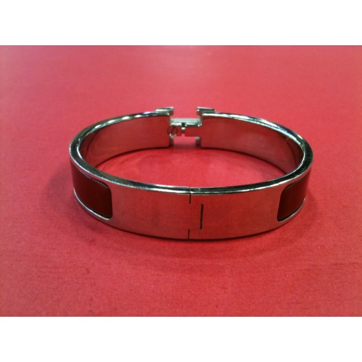 Bracelet Hermès Clic  H bordeaux