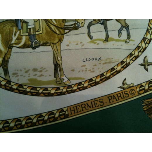 Carré Hermès La Chasse à tir en soie