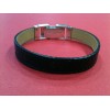 Bracelet Louis Vuitton en cuir et argent