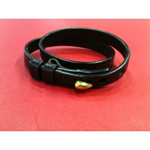 Bracelet Louis Vuitton en cuir chocolat