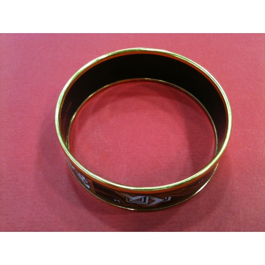 Ensemble Bracelet Et Pendentif Michaela Frey Wille - Émail Et Métal Doré - Bijou Occasion De Créatrice