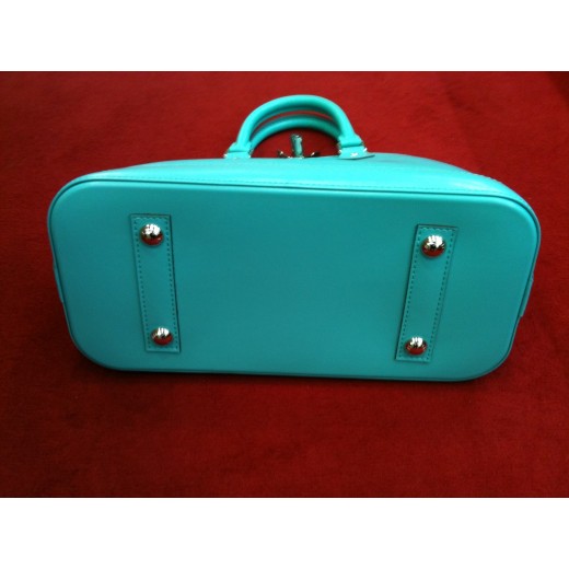 Sac Louis Vuitton Alma PM en cuir épi turquoise