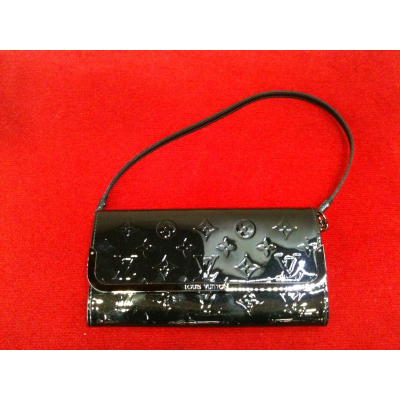 Pochette Louis Vuitton Rossmore en cuir monogram vernis noir