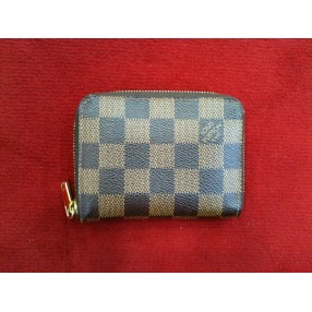 Porte-monnaie Louis Vuitton Zippy en toile damier