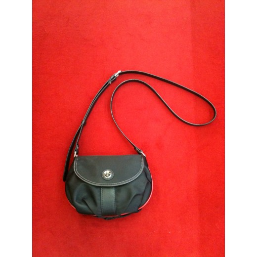 Sac Lancel PM en toile et cuir noirs