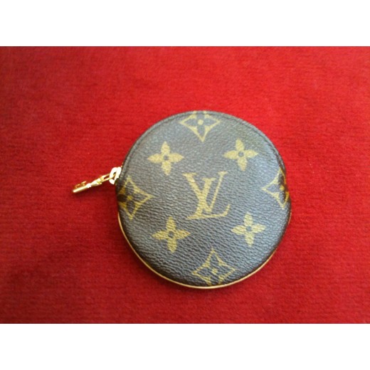 Porte monnaie Louis Vuitton Rond en toile monogram