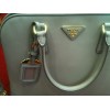 Sac Prada Cabas en cuir Saffiano argile