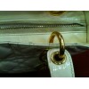 Sac Dior Lady Dior en cuir vernis ivoire 