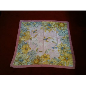 Foulard Cartier Oiseaux et Fleurs en soie