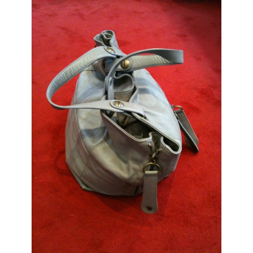 Sac Gérard Darel en cuir souple gris
