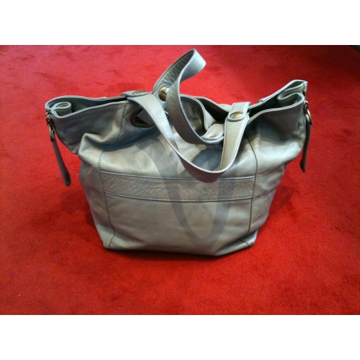 Sac Gérard Darel en cuir souple gris