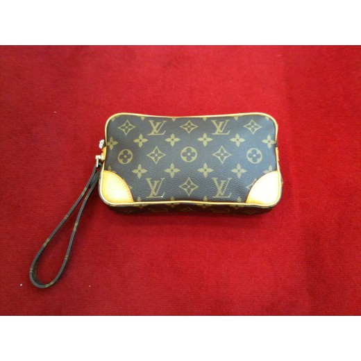 Pochette Louis Vuitton Marly dragonne en toile monogram