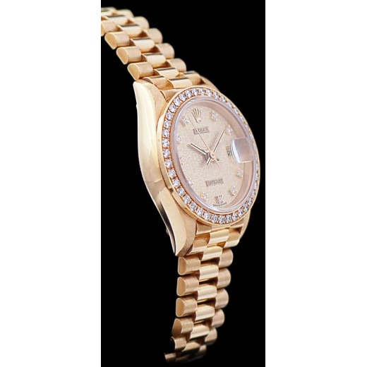 Montre Rolex Lady Datejust Président diamants