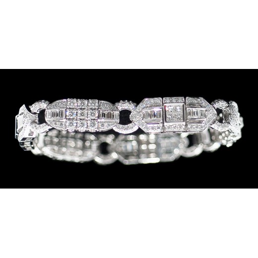 Bracelet Art Déco en or et diamants
