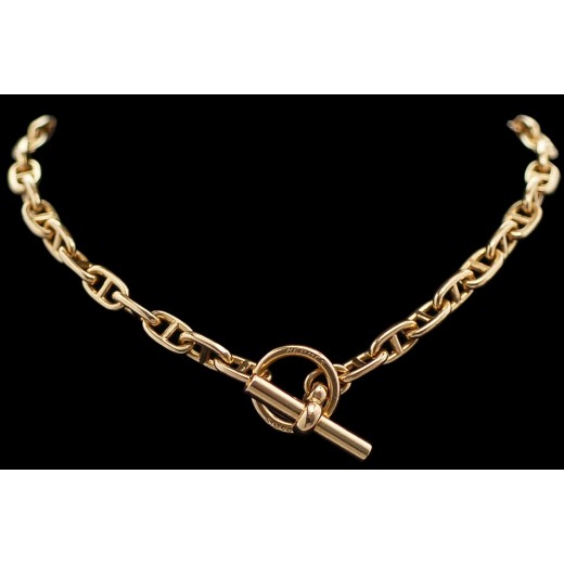 Collier hermes online or jaune