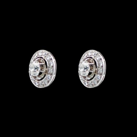 Boucles d'oreilles anciennes en or et diamants
