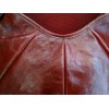 Sac Yves Saint Laurent Monbasa en cuir rouge et corne de cerf