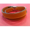 Bracelet Hermès Médor en cuir orange