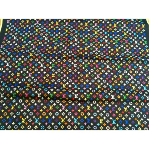 Foulard Louis Vuitton Monogram multicolore en soie.