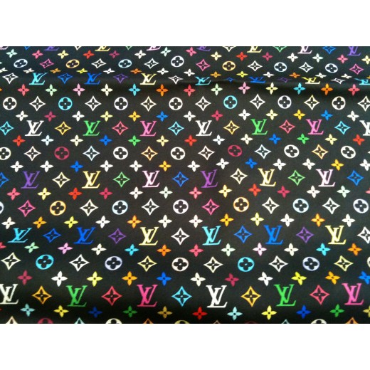 Foulard Louis Vuitton Monogram multicolore en soie.