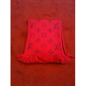 Echarpe Louis Vuitton rose en laine et soie