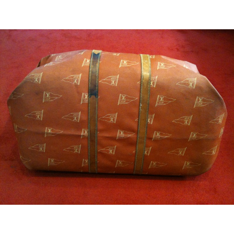 sac de voyage louis vuitton america s cup en toile siglee rouge et cuir  naturel, RvceShops Revival