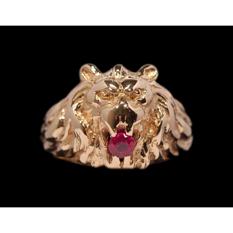 Bague Homme En Or Tete De Lion Chez Cbbo