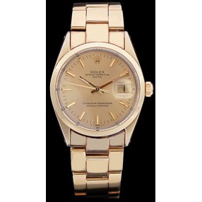 Montre Rolex Oyster Perpetual Date en plaqué or