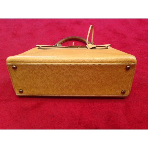 Sac Hermès Kelly 32 cm cuir gold