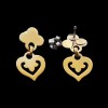 Boucles d'oreilles O.J. Perrin Coeurs Légendes en or