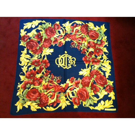 Foulard Dior Fleurs en soie