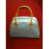 Sac Louis Vuitton Tompkins Square en cuir vernis bleu