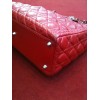 Sac Dior Lady Dior en agneau rouge