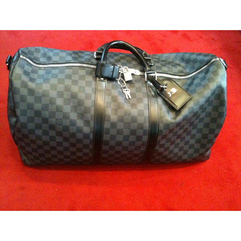 Sac de voyage Louis Vuitton Keepall 55 en toile damier