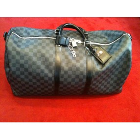 Sac de voyage Louis Vuitton Keepall 55 en toile damier