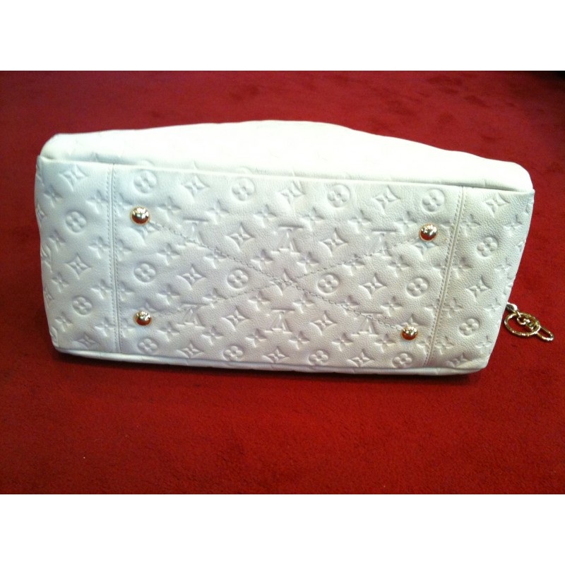 Sac Artsy MM en cuir blanc Louis Vuitton - Seconde Main / Occasion