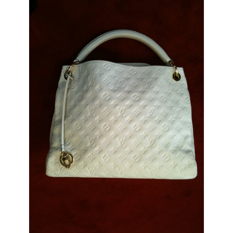 Sac Artsy MM en cuir blanc Louis Vuitton - Seconde Main / Occasion