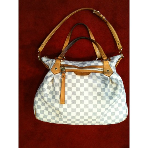 Sac Louis Vuitton Siracusa PM en toile damier azur