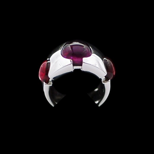 Bague Fred Taquine en or, améthyste et tourmalines