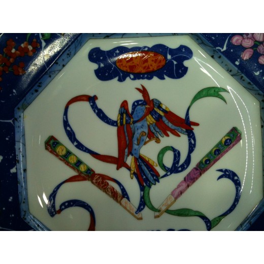 Assiette de présentation Hermès "Marqueterie" de Pierres d'Orient et d'Occident