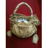 Sac Lancel Brigitte Bardot en tissu et cuir camel