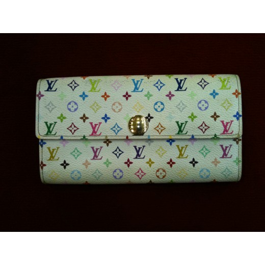 Pochette Porte-monnaie Louis Vuitton en toile monogram multicolore