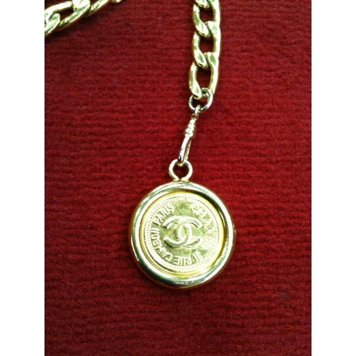 Ceinture Chanel Vintage en métal doré